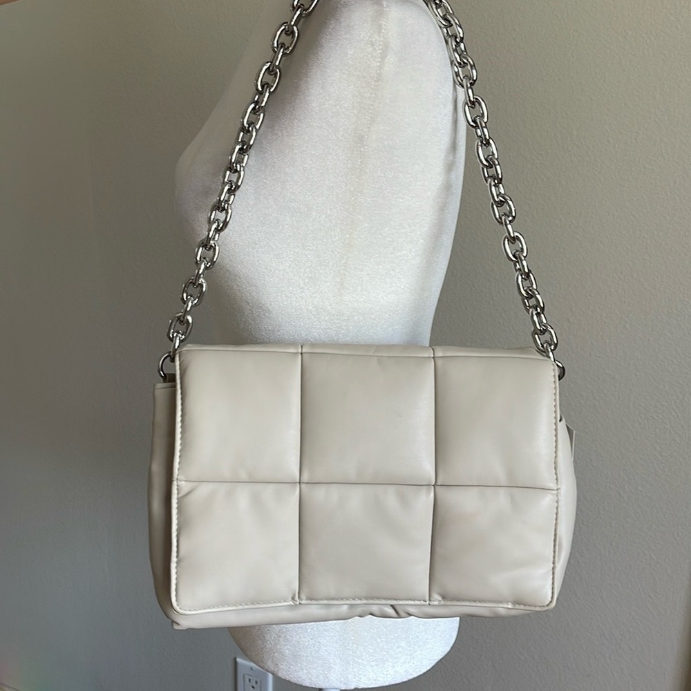 NWT H&M Elegant Cream Chain Shoulder Bag